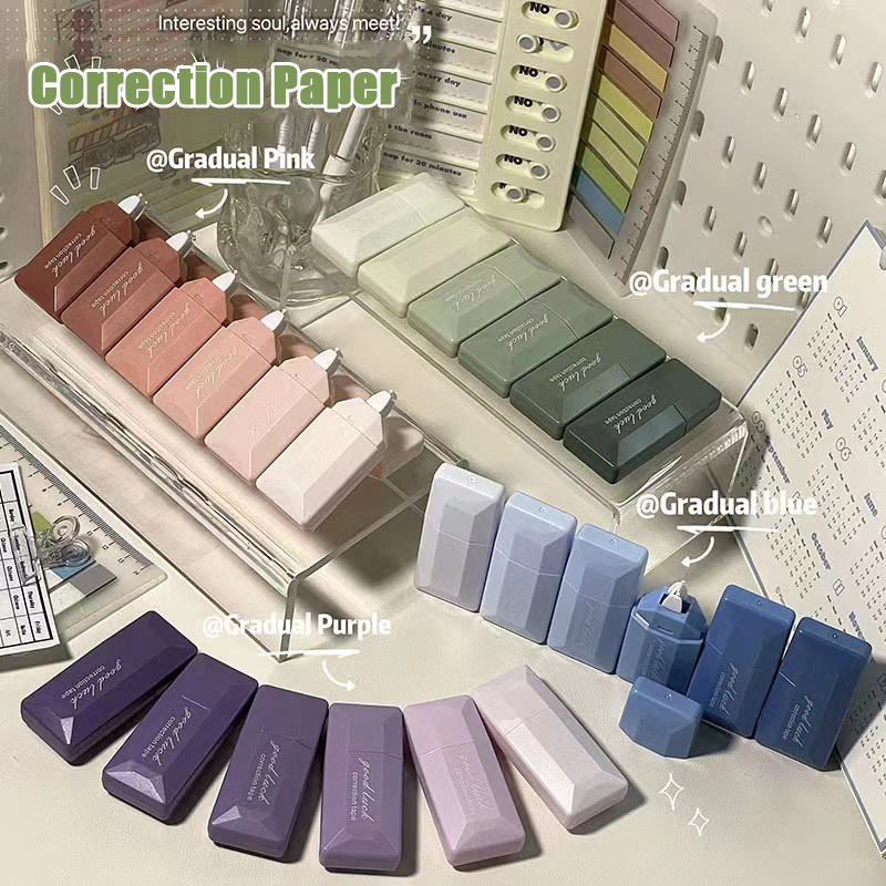 Correction Tape Roller - 6PC Taśma korekcyjna gradientowa w stylu