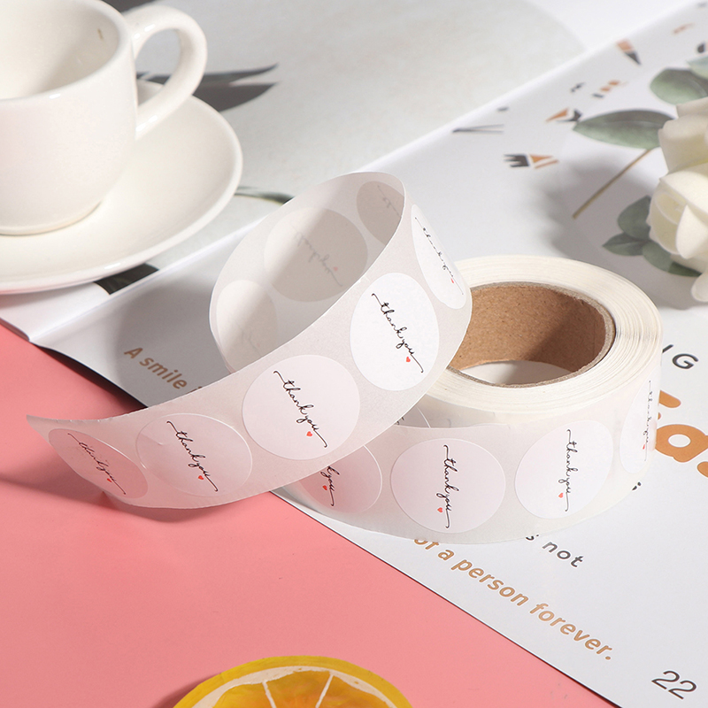 500 sztuk/rolka okrągłe białe  – Sticker Label Roll recenzja i cena